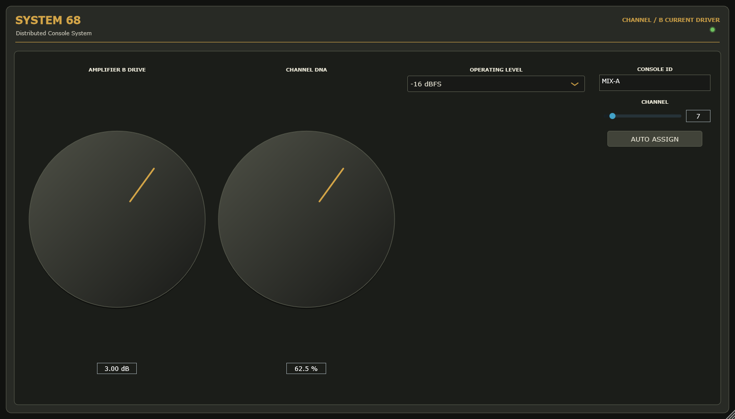 System68 Channel plug-in interface